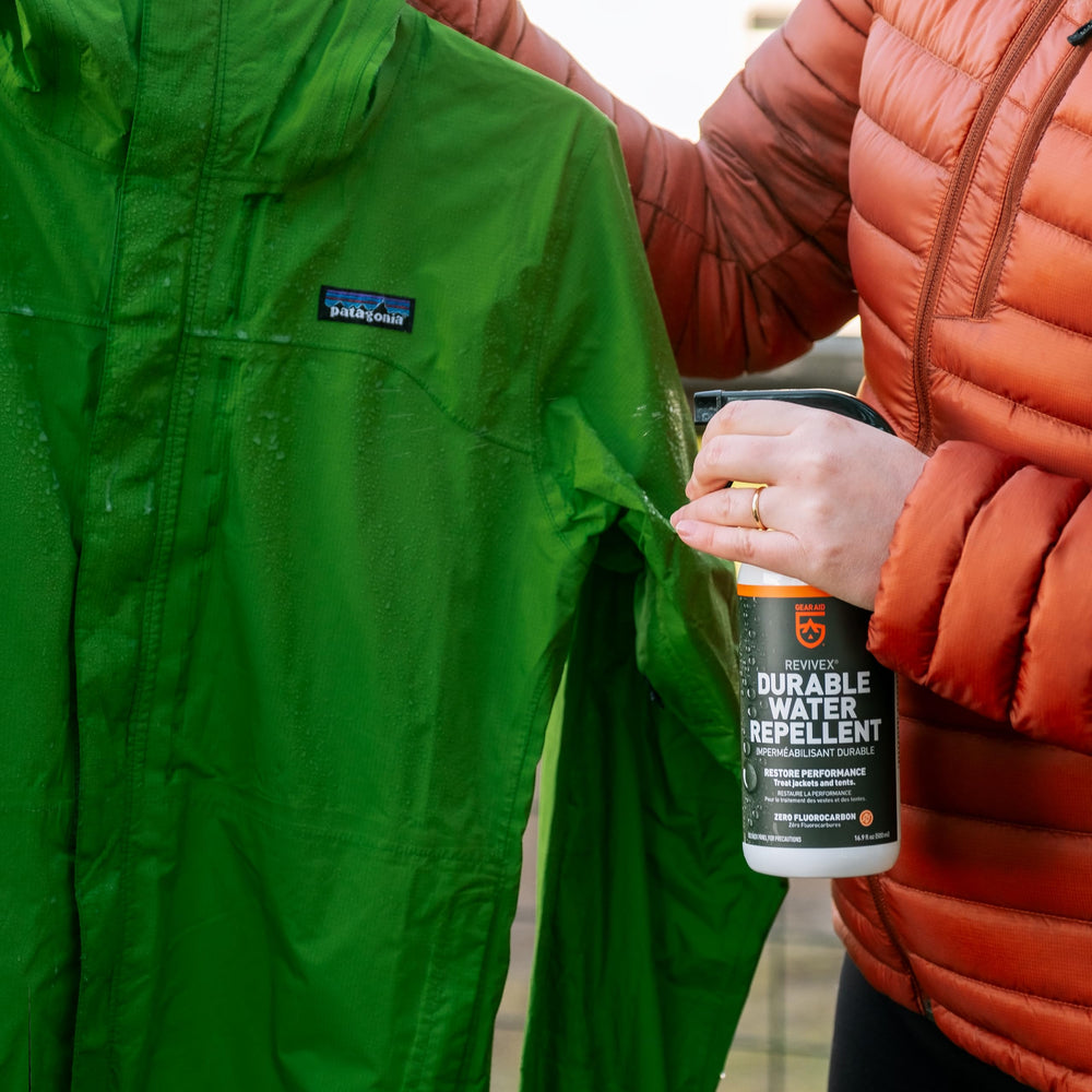 GEAR AID Revivex DWR spray on gloves keeps hands dry and comfortable