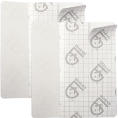 GEAR AID Tenacious Tape Flex patches on a clear surface for near-invisible vinyl repairs