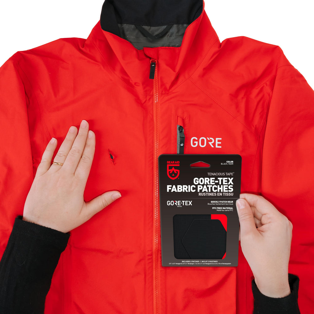 GEAR AID gloves repair patch enhances weather protection.