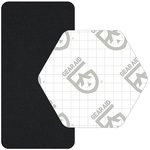 GEAR AID rectangle Gore-Tex patch seals larger tears on pants and jackets.