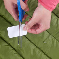 GEAR AID Tenacious Tape Mini Patches black on gear preserves waterproof performance.