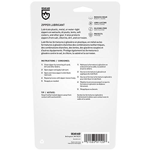 Gear AID zipper lubricant for wetsuits and drysuits maintains performance