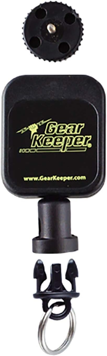 Gear Keeper Micro Retractor Super Zinger mounted on a vest for quick access to pliers