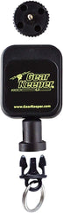 Gear Keeper Micro Retractor Super Zinger mounted on a vest for quick access to pliers