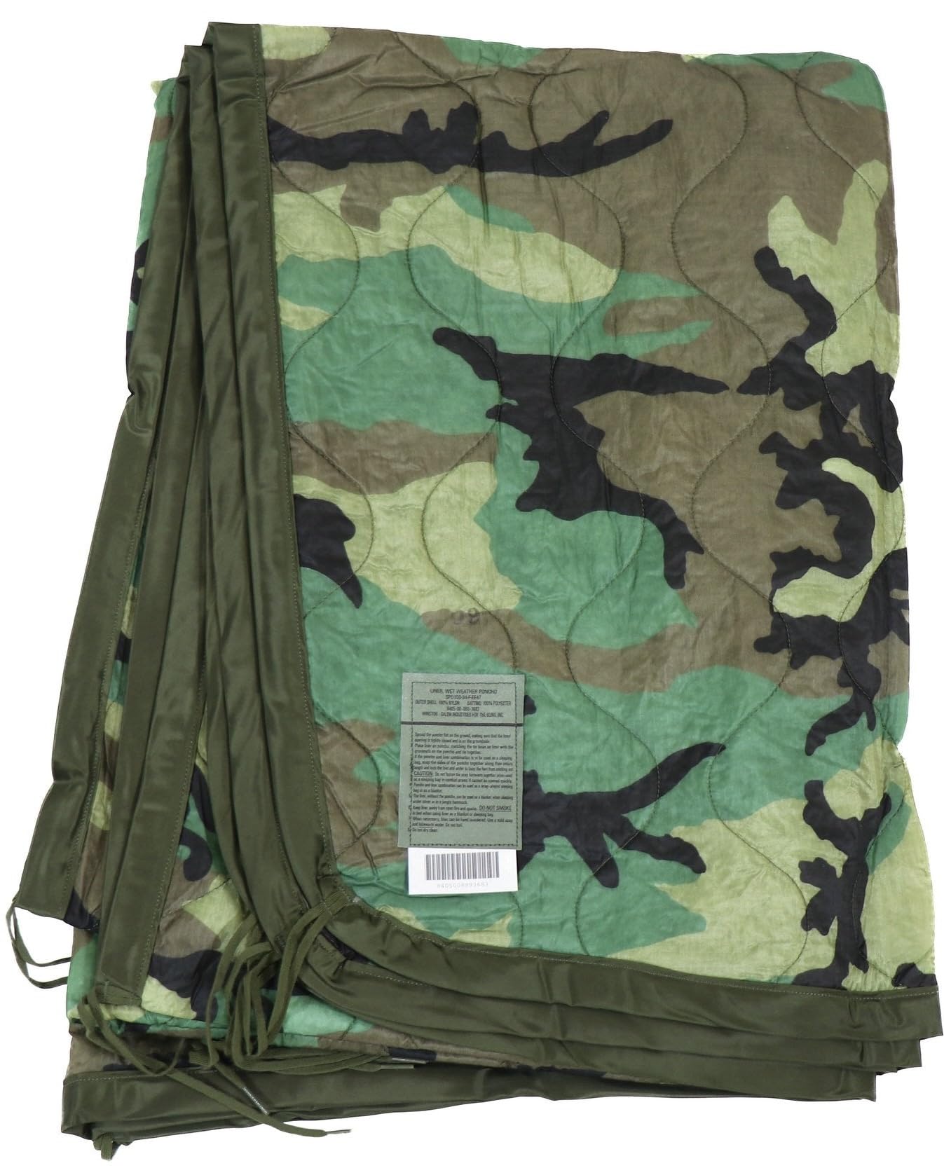 Gear Rack authentic poncho liner woobie woodland camouflage for warmth and layering
