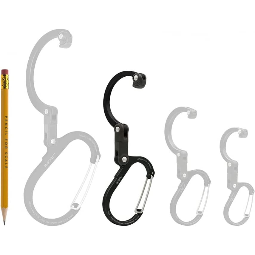 GEAR AID HeroClip Medium grippy-tip lets bags hang securely.