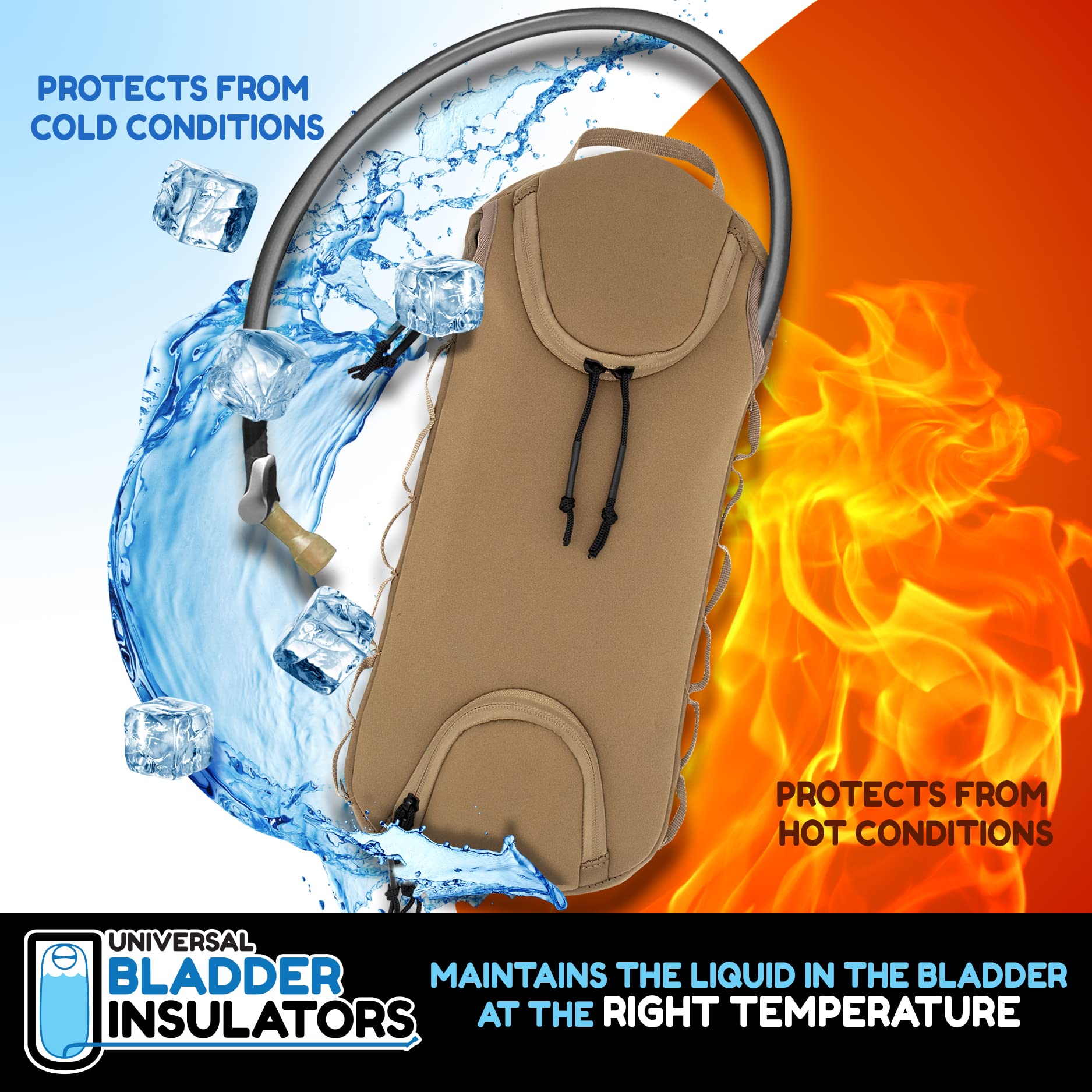 Gearhandle insulated bladder sleeve with side attachment points for versatile pack setup.