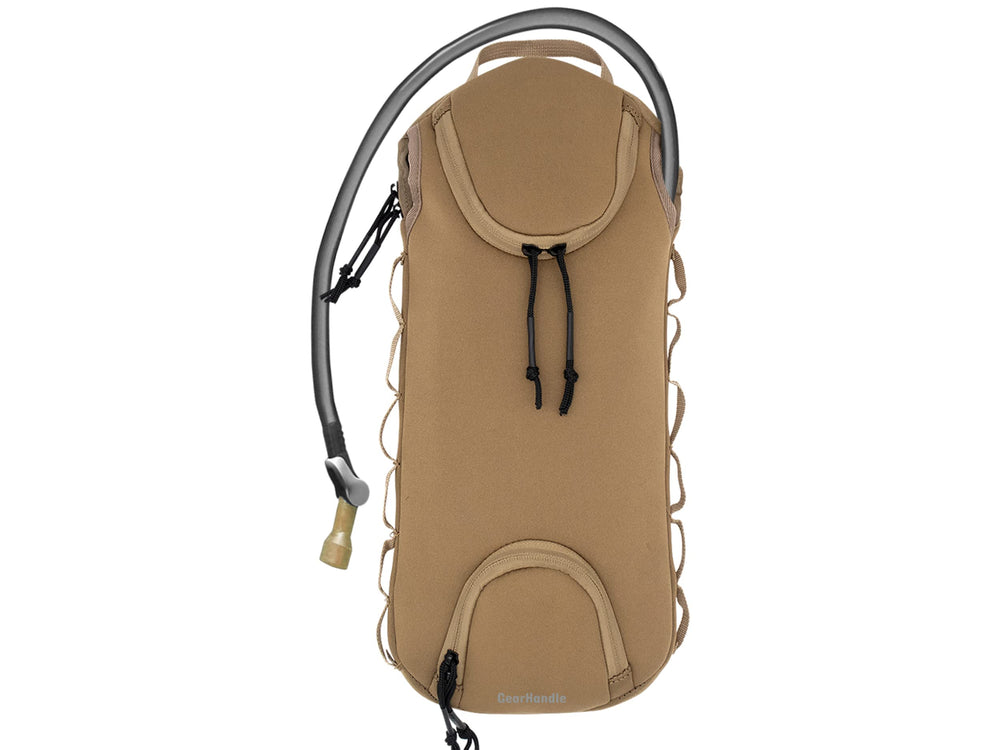 Gearhandle universal water bladder insulator in coyote brown protecting hydration from temperature changes.