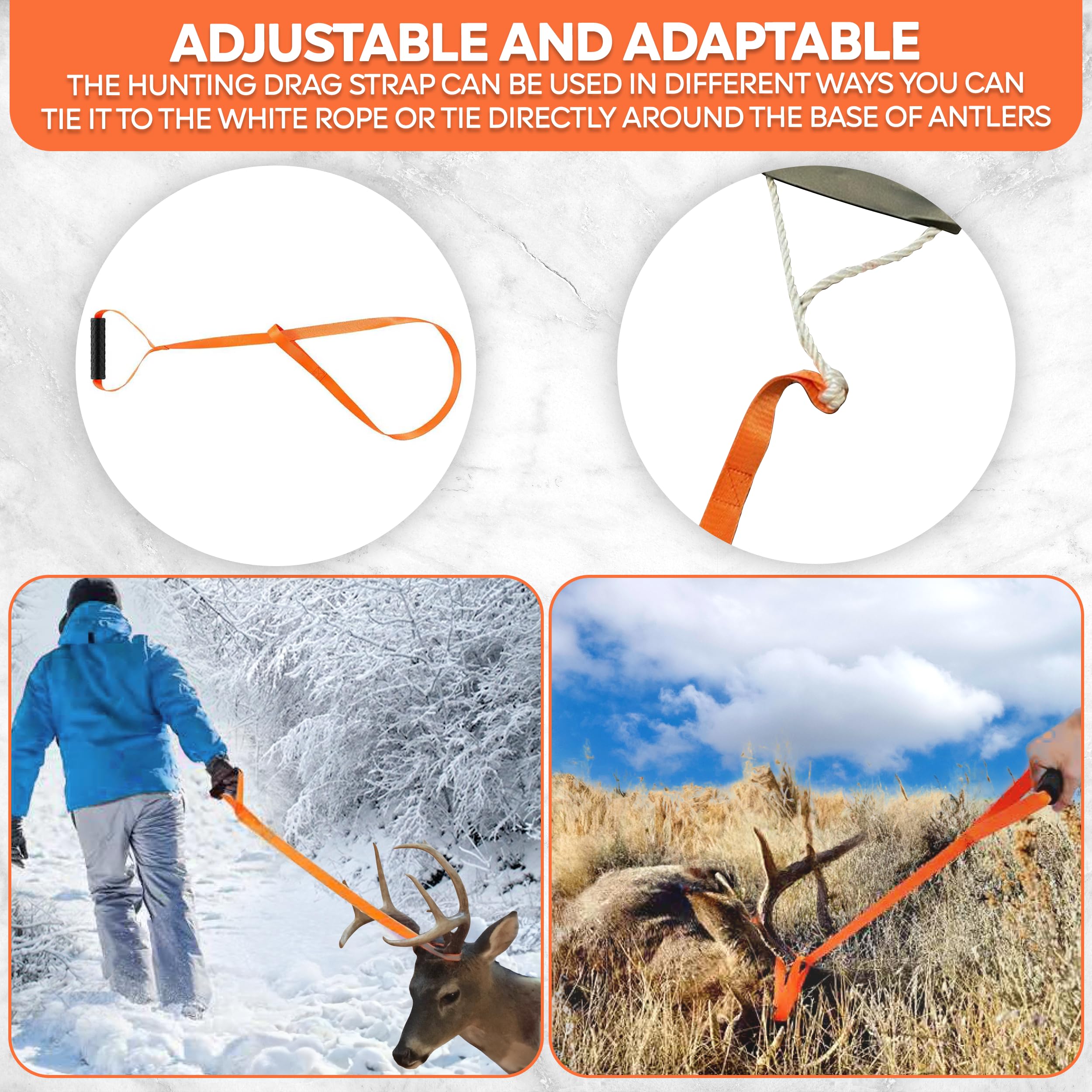 GearHill Deer Drag Sled in use across snow showing versatile transport