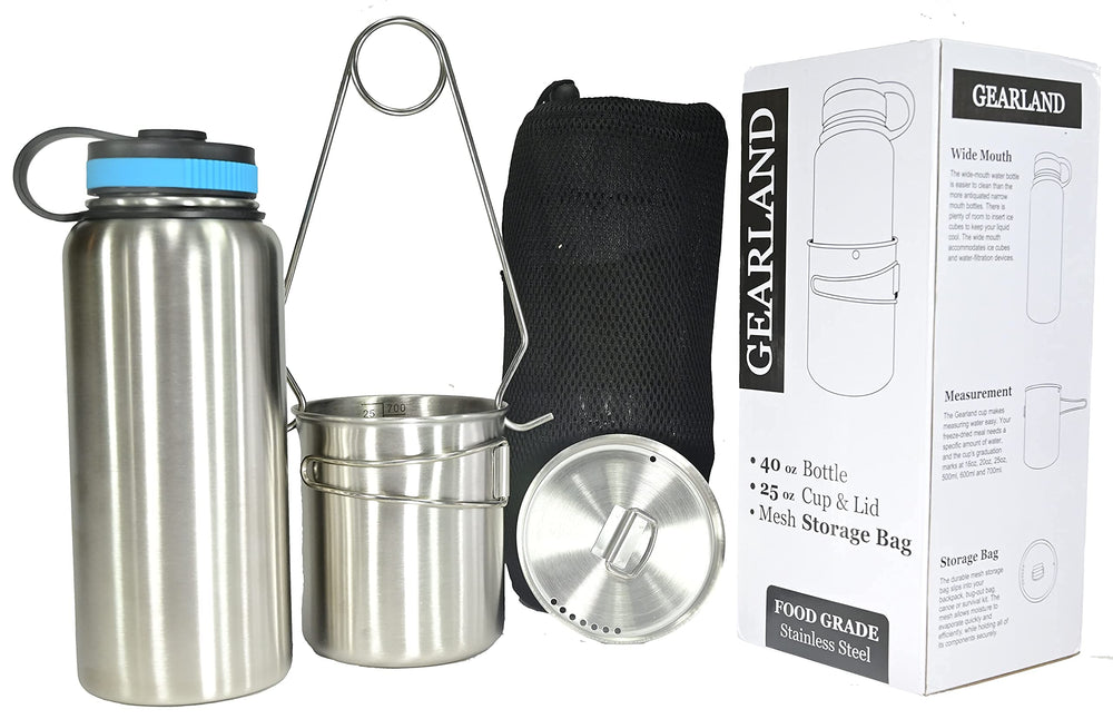 Gearland Canteen wide-mouth bottle shows easy ice cube access and cleaning benefits