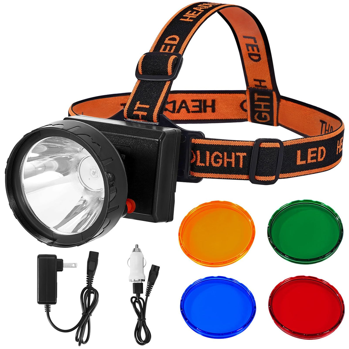 GearOZ 4W headlamp beam-illumination shows long-range visibility for hunting and night activities
