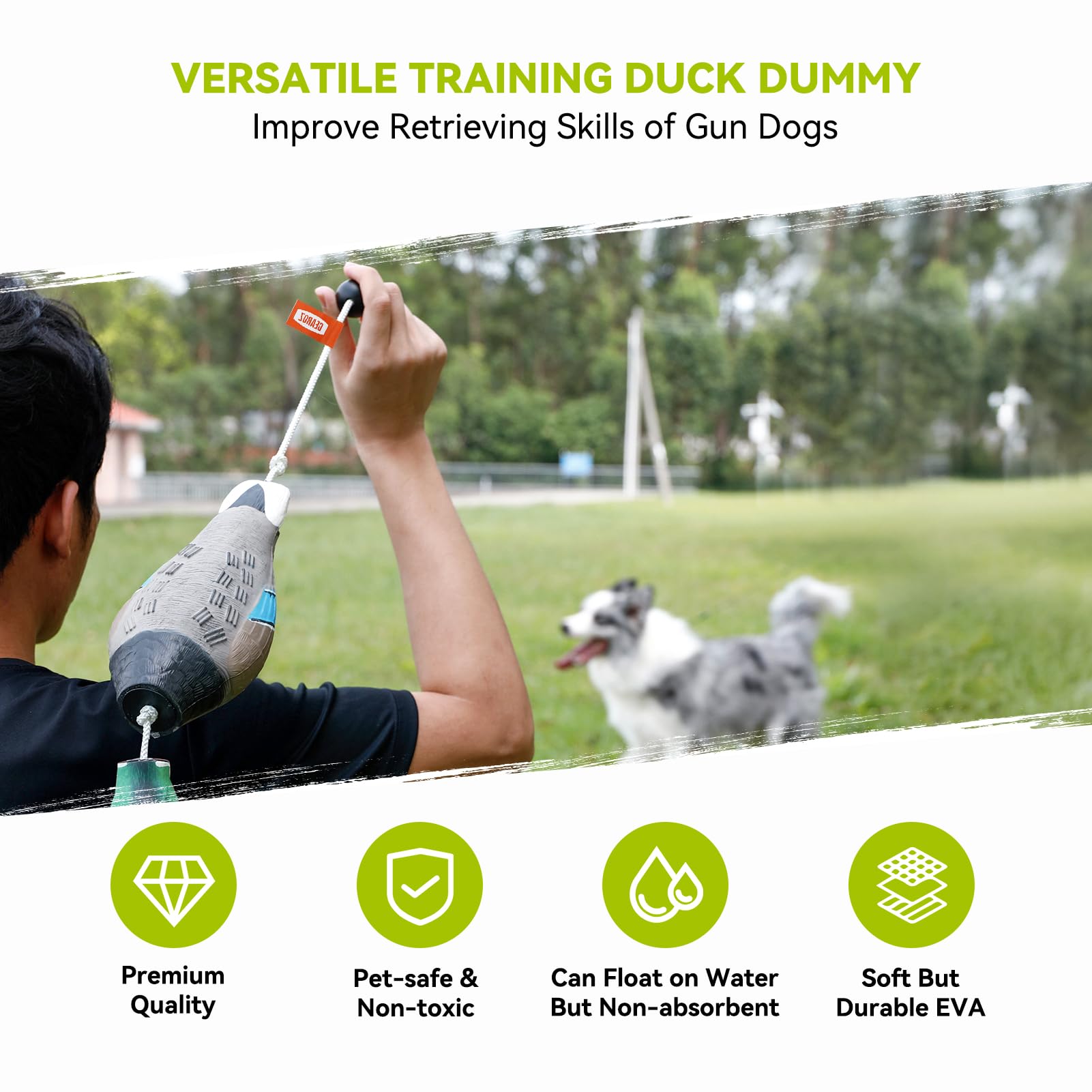GearOZ Duck Dummy buoyant design floats for water training sessions.