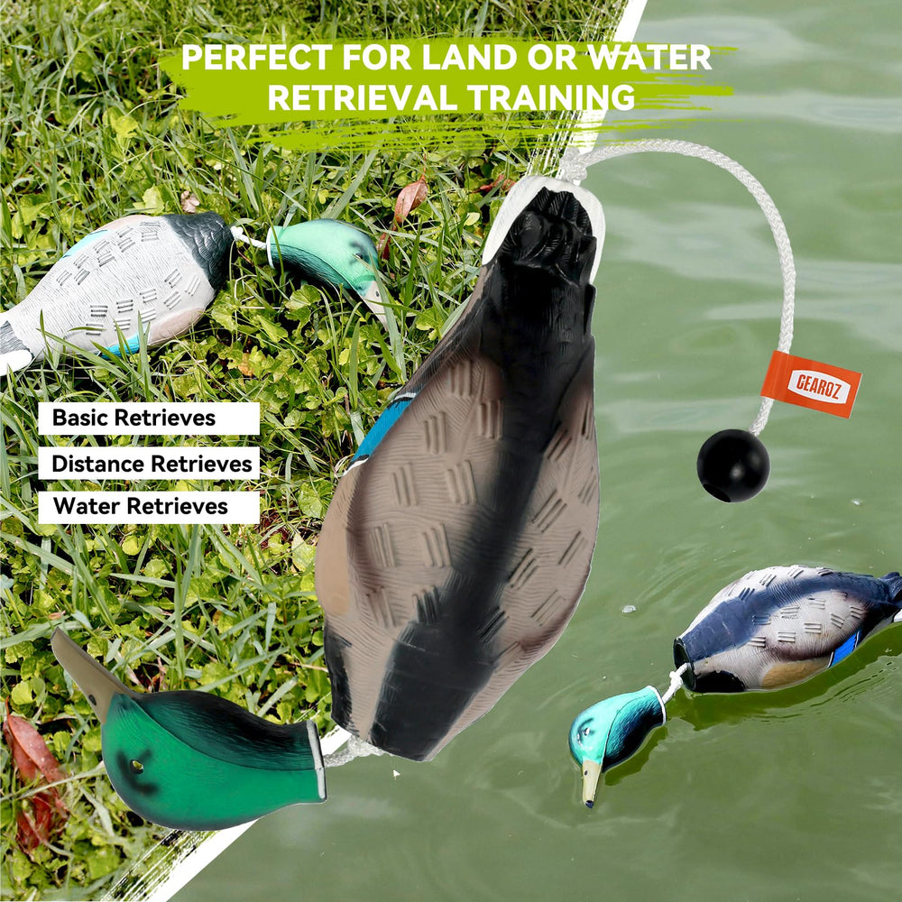 GearOZ Duck Dummy lifelike colors enhance visibility during training.