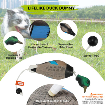GearOZ Duck Dummy nylon throw rope enables long-distance throws.