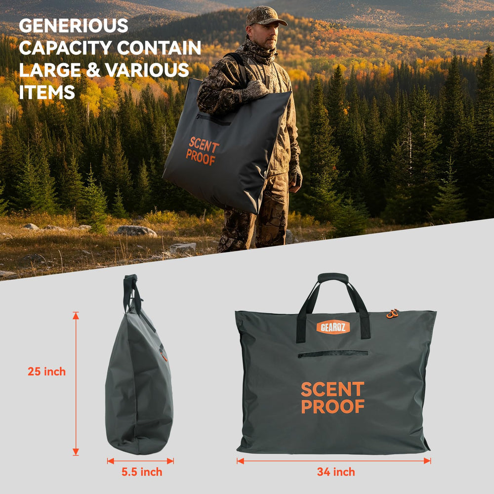GearOZ external pocket enables quick-access essentials on hunts or trips.