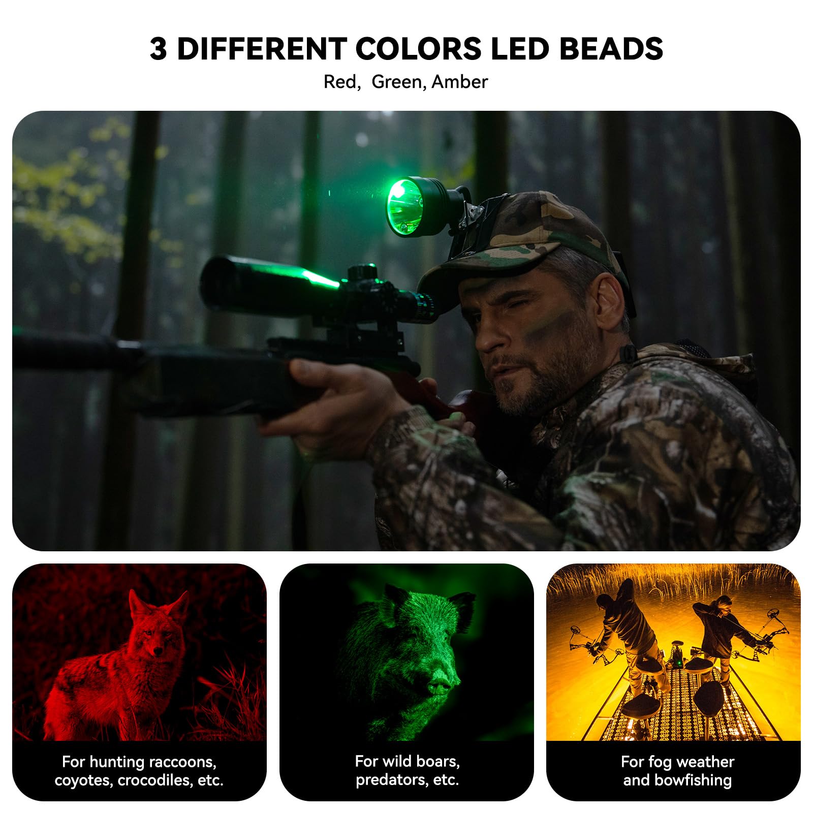 GearOZ headlamp six lighting modes for versatile close and long-range tasks