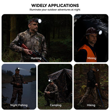 GearOZ helmet-mountable headlamp fits helmets for hands-free operation.