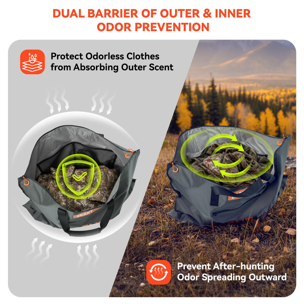 GearOZ internal mesh compartments keep gloves, hats, and electronics organized.