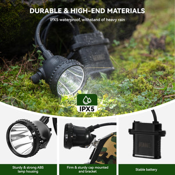 GearOZ IPX5 waterproof design withstands rain and rugged outdoor conditions.