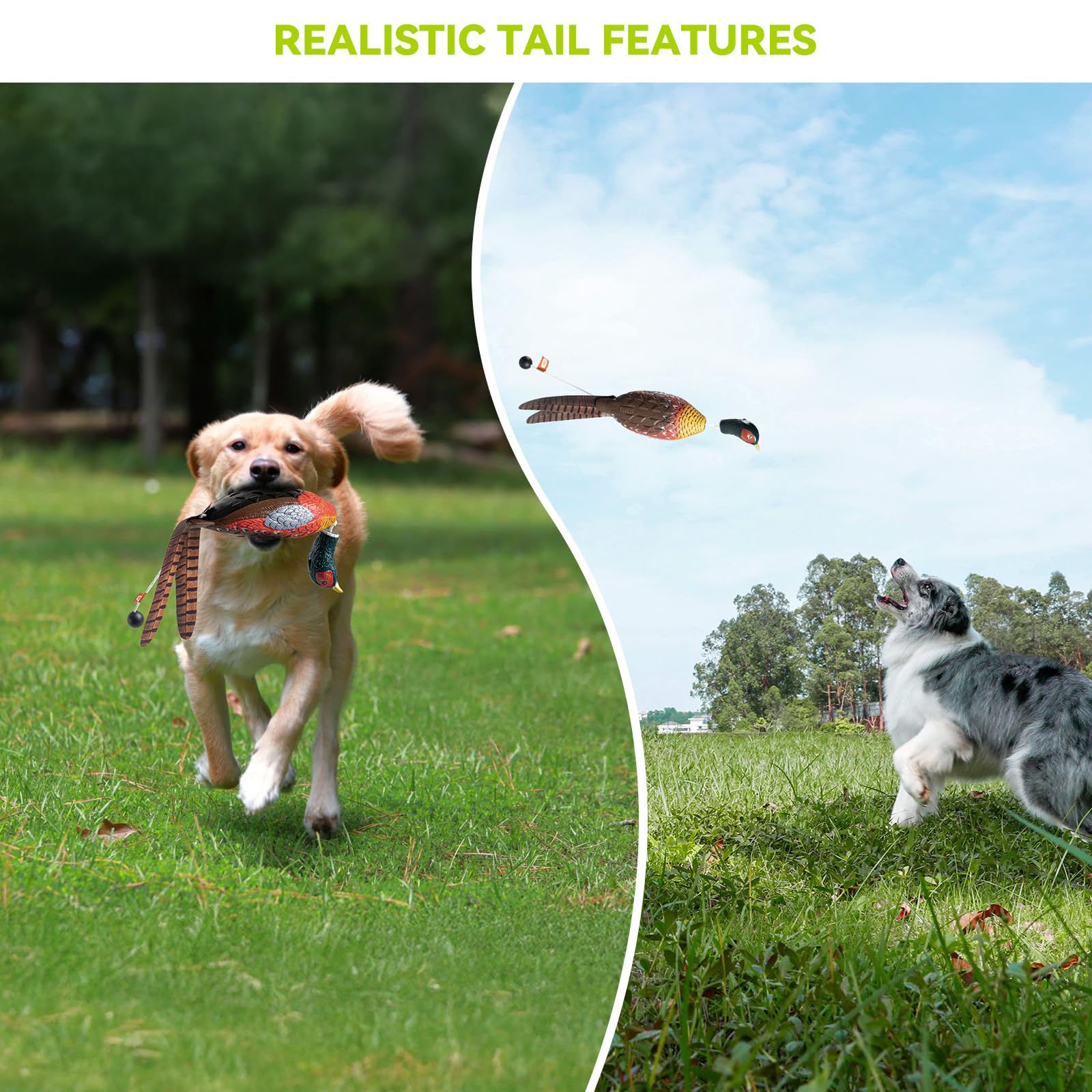 GearOZ pheasant dummy ribbed-grip aids secure hold during retrieves.