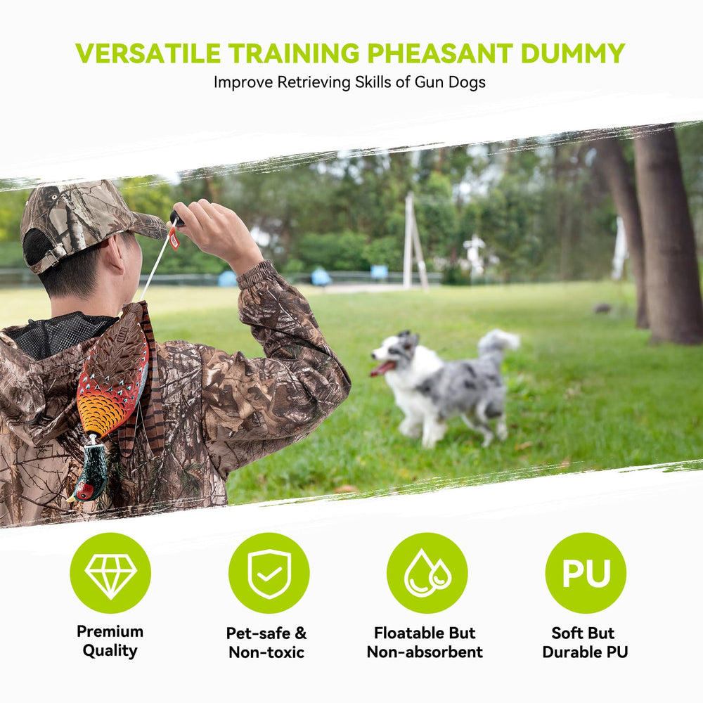 GearOZ pheasant dummy soft-durable pu for gentle teeth-safe training.
