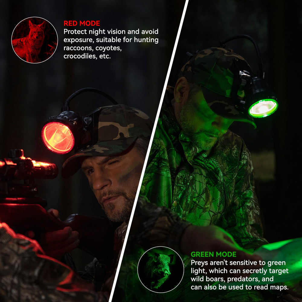 GearOZ red filter preserves night vision while approaching prey.