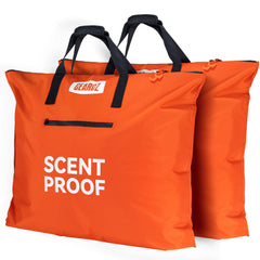 GearOZ scent-proof hunting bag exterior demonstrates rugged water resistance for field use.