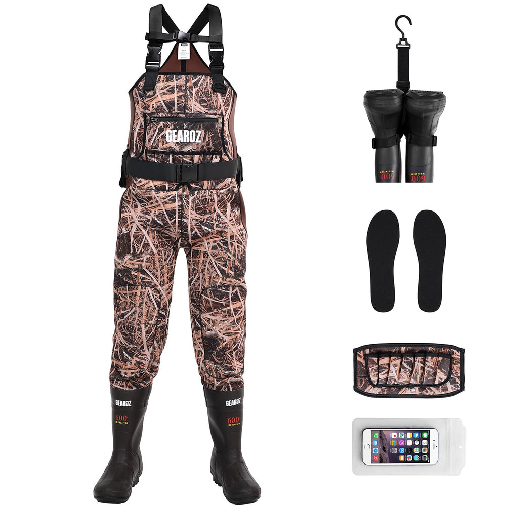 GearOZ waders size chart visual to help choose the right fit
