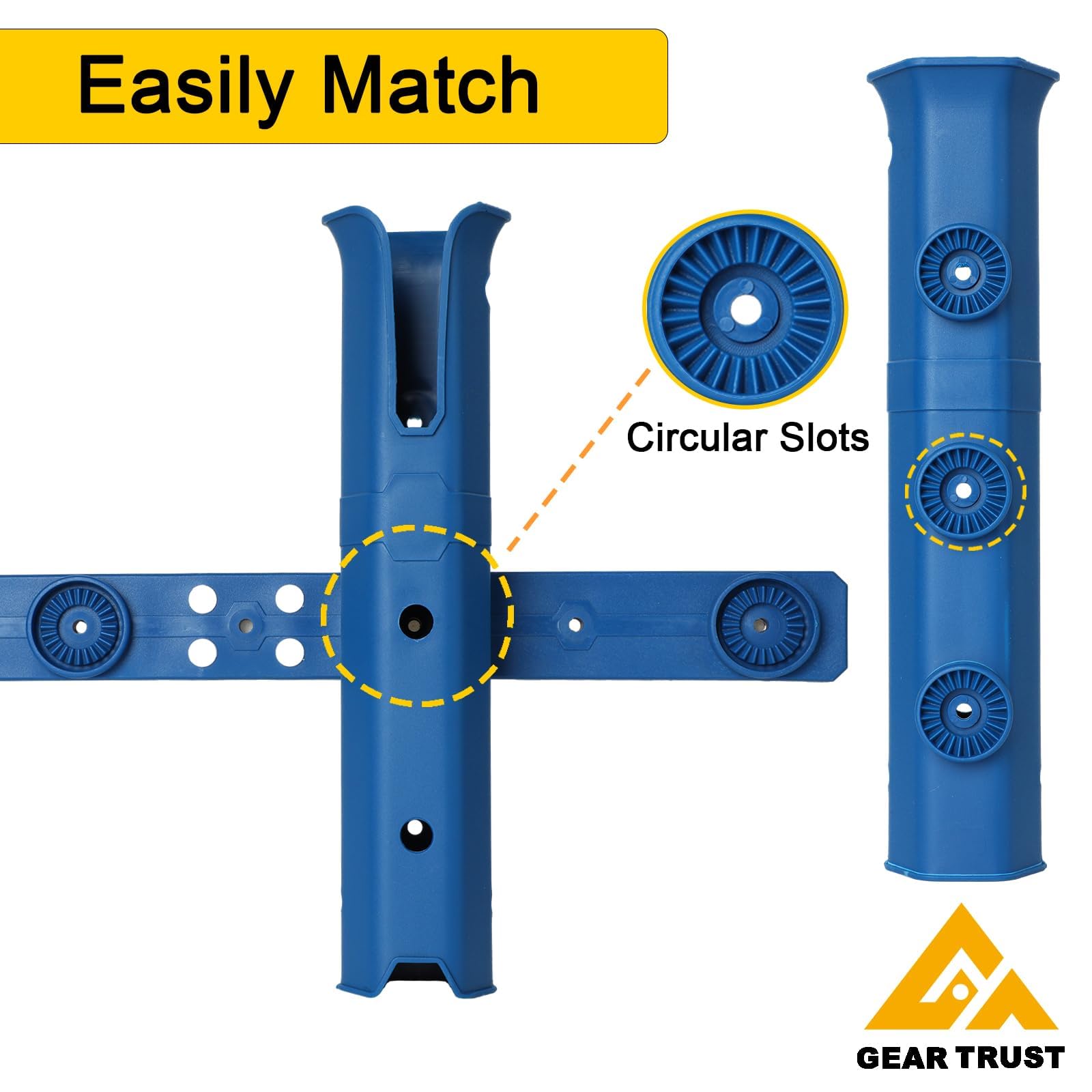 4-tube kayak fishing rod holders on a boat