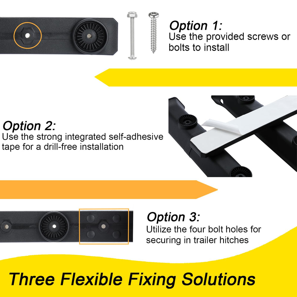 Drill installation option with bolts included for GearTrust 4-tube holder