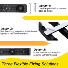 Drill installation option with bolts included for GearTrust 4-tube holder