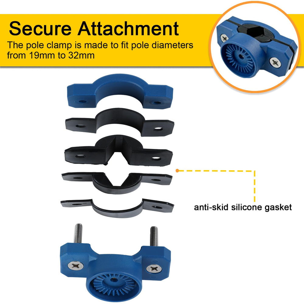 360-degree rotation and adjustable height features on GearTrust pole mount
