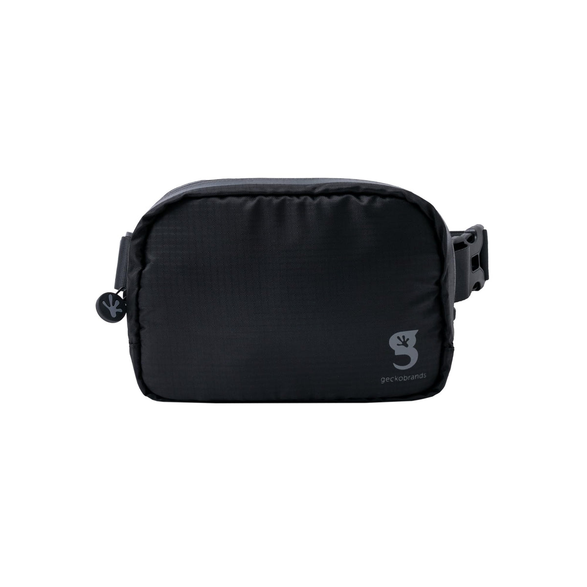 Geckobrands Waterproof Belt Bag with waterproof exterior protects valuables during light rain.