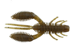 Geecrack Bellows Craw 3.5 in Green Pumpkin Chartreuse close-up claws in action