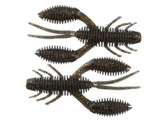 Geecrack Bellows Craw 3.5 in Green Pumpkin Chartreuse ribbed body visible for realism