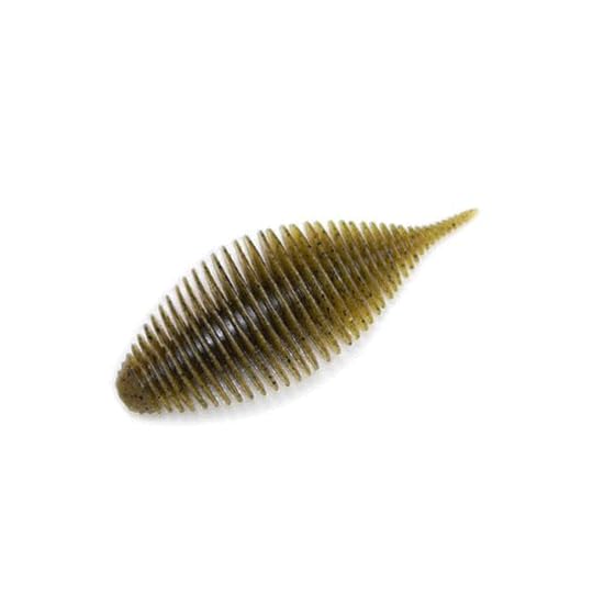 GeeCrack Bellows Gill 3.8F front view with ribbed body and scent lure.