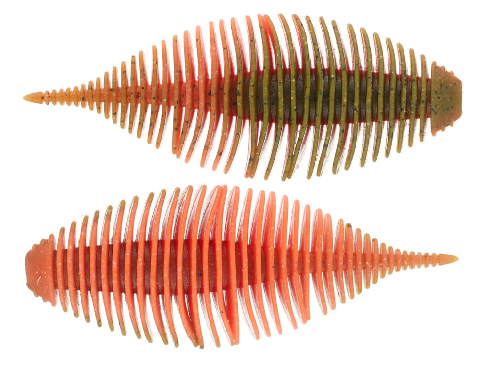 Geecrack Bellows Gill green pumpkin bite orange 3.8 inch bait mimics bluegill action for bass