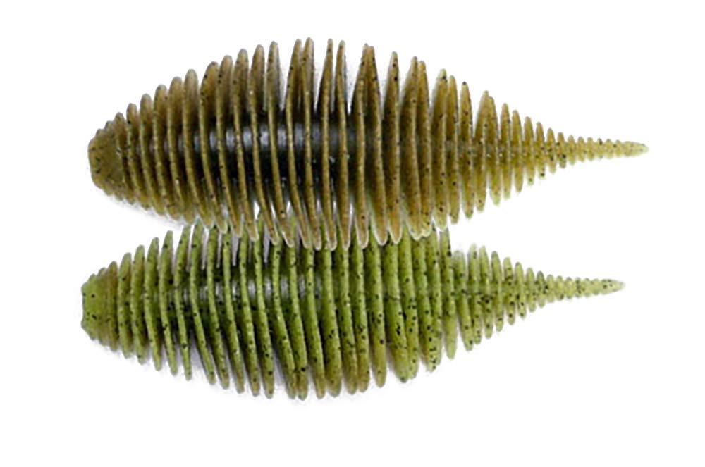 Geecrack Bellows Gill Worm action in water shows lifelike swim and water displacement
