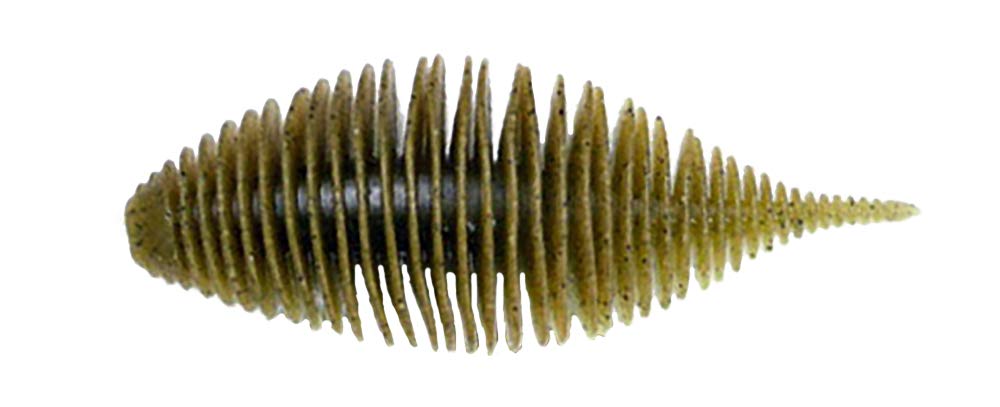 Geecrack Bellows Gill Worm 2.8 inch close-up of ribbed body for lifelike action