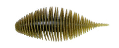 Geecrack Bellows Gill Worm 2.8 inch close-up of ribbed body for lifelike action