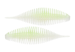 Geecrack Bellows Shad Honey Dew 3.8-inch lure with a slim body for versatile trailer and jig use.