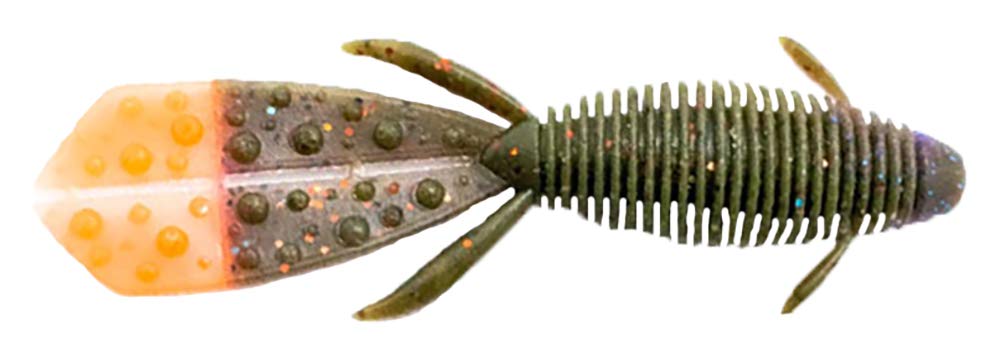 Geecrack Worm Baobhog EX 3.8-inch orange lure with a bold front claw boosts strikes.
