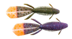 Geecrack Worm Baobhog EX orange lure demonstrates water action and improved retrieval feel.