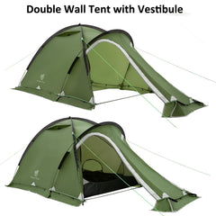 Geertop inner tent in yellow with breathable mesh for ventilation and visibility.