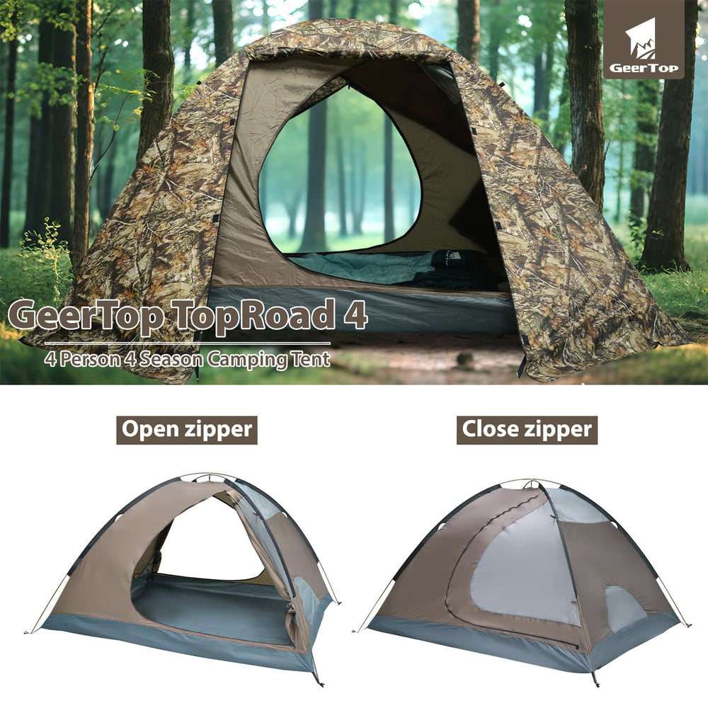 GEERTOP 4P interior layout reveals roomy sleeping area and easy gear organization
