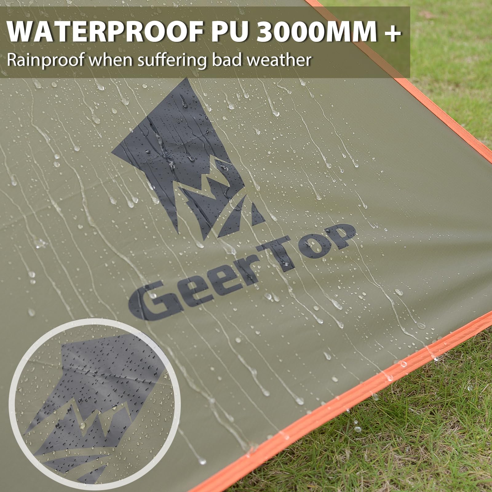GEERTOP easy setup using suction cups—no tools required for quick shade.