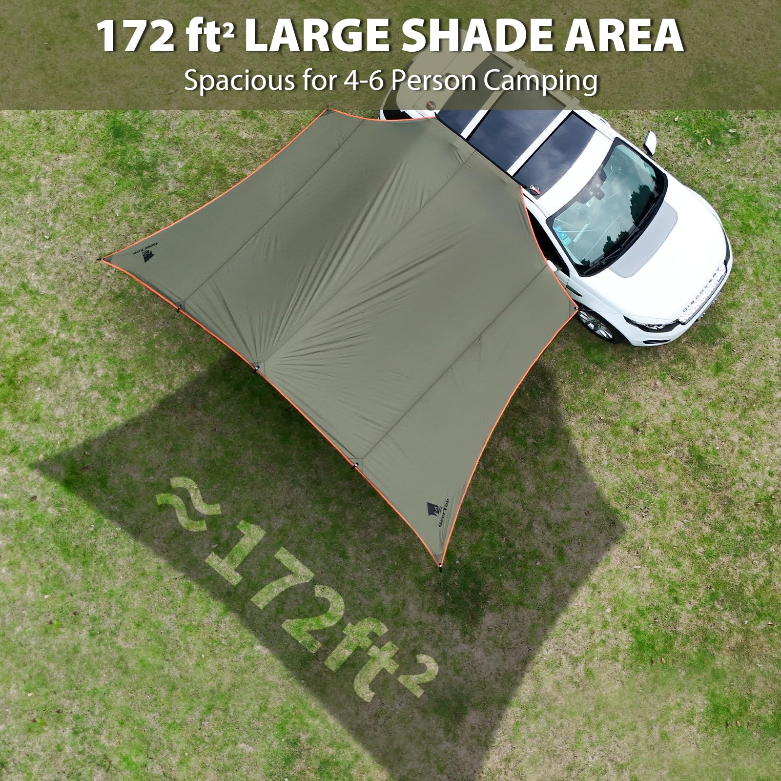 GEERTOP lightweight design at 9.4 lbs offers portable camping convenience.