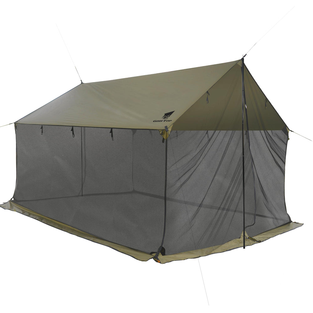 GEERTOP lightweight camping tarp setup demonstrates portable shelter for camping trips