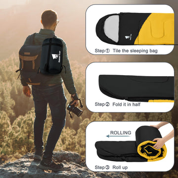Geertop sleeping bag compact storage sack enables easy packing