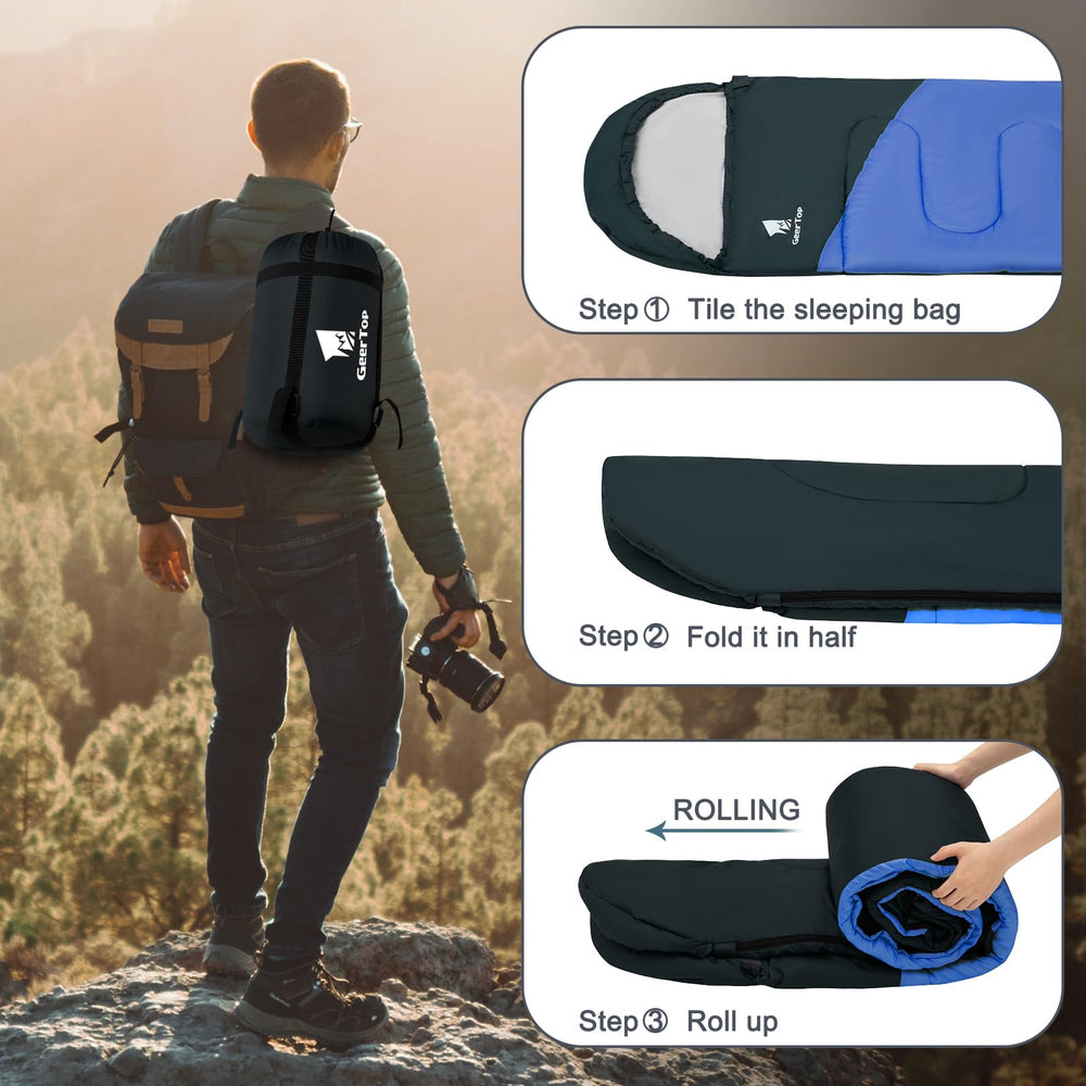 GEERTOP compact storage sack shown with lightweight packing